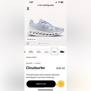 On Running Cloudsurfer women’s size 11.